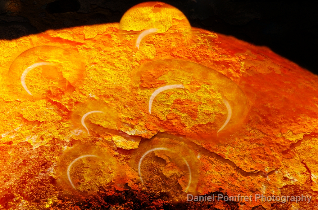 Orange and Water Drops Art Works