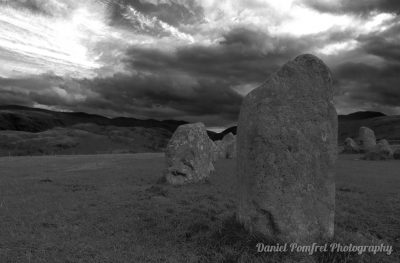 Castlerigg Stone Circle, Keswick, Cumbria, England, B&W HDR12