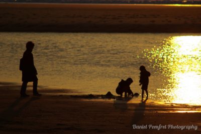 Sunsets, Silhouettes, People, France, Beach, French